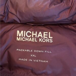 Michael Kors Maroon Down Jacket XXL